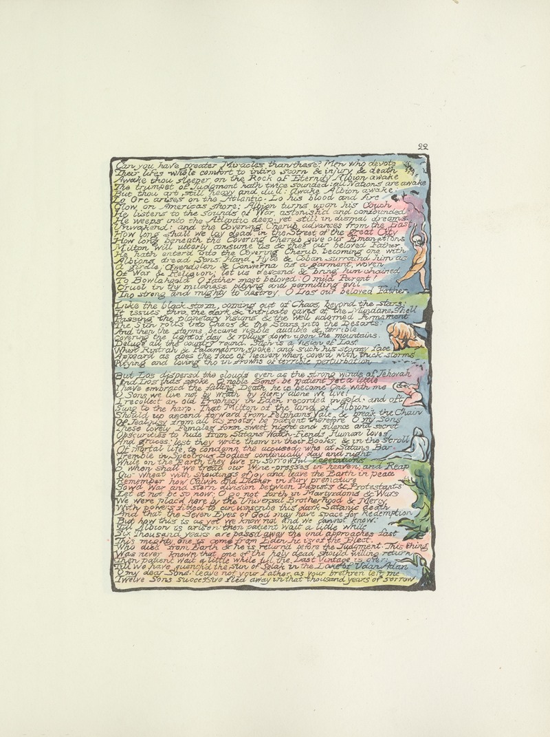William Blake - Milton, a poem in 2 books Pl.22