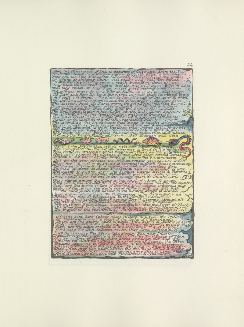 William Blake - Milton, a poem in 2 books Pl.24