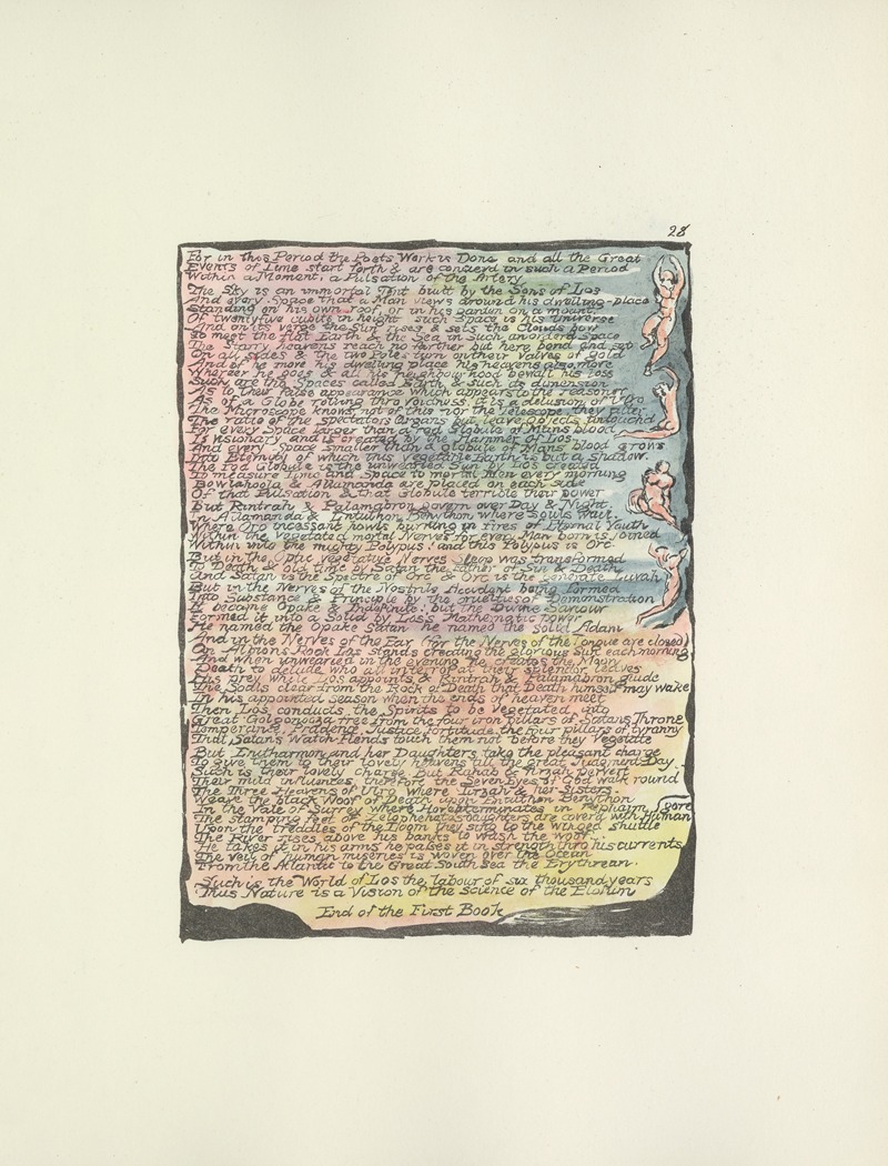 William Blake - Milton, a poem in 2 books Pl.28