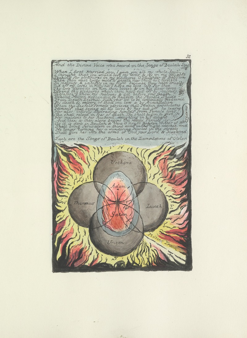 William Blake - Milton, a poem in 2 books Pl.32