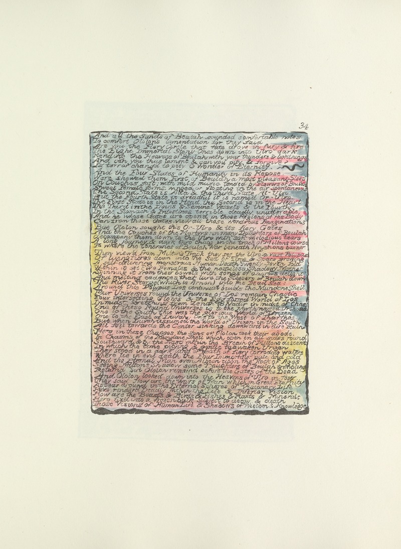 William Blake - Milton, a poem in 2 books Pl.34
