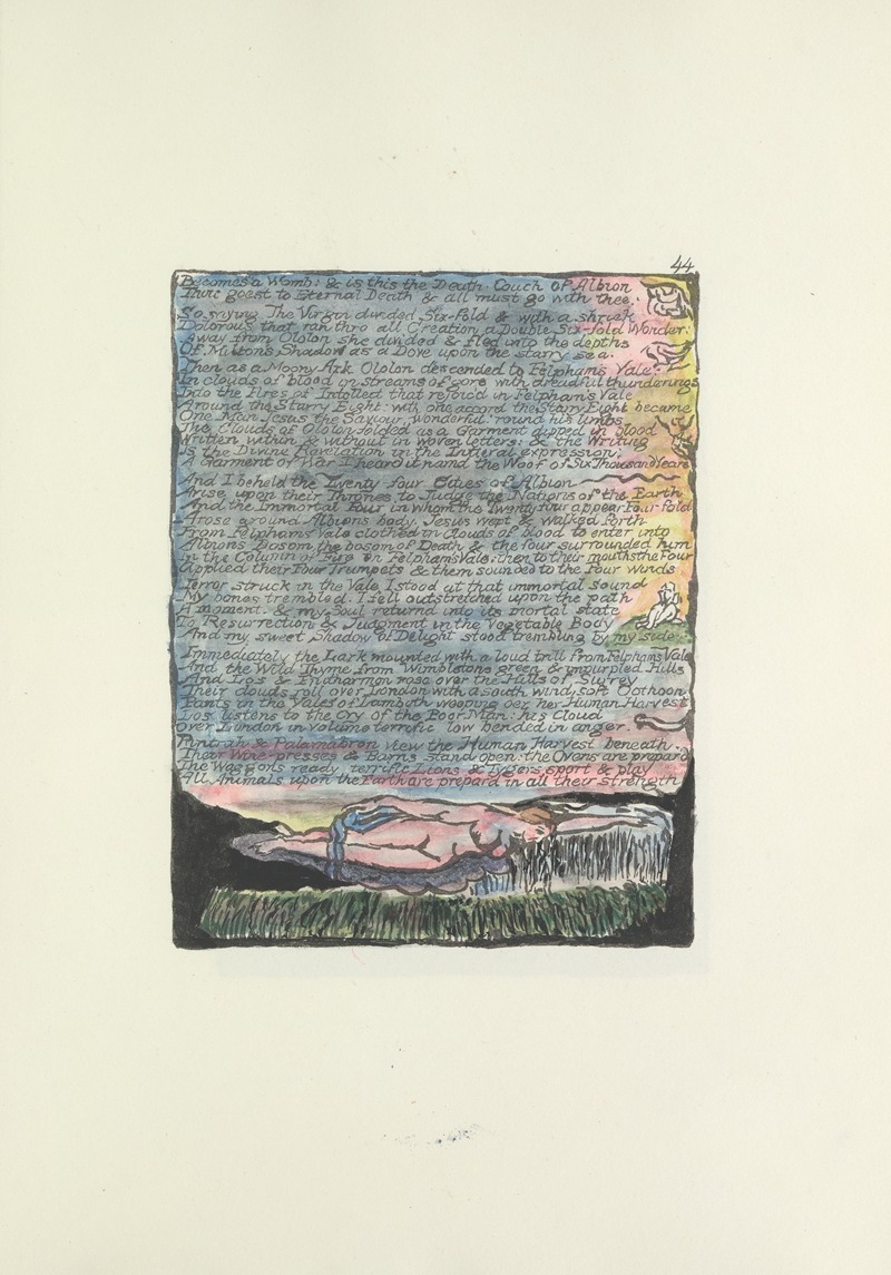 William Blake - Milton, a poem in 2 books Pl.44