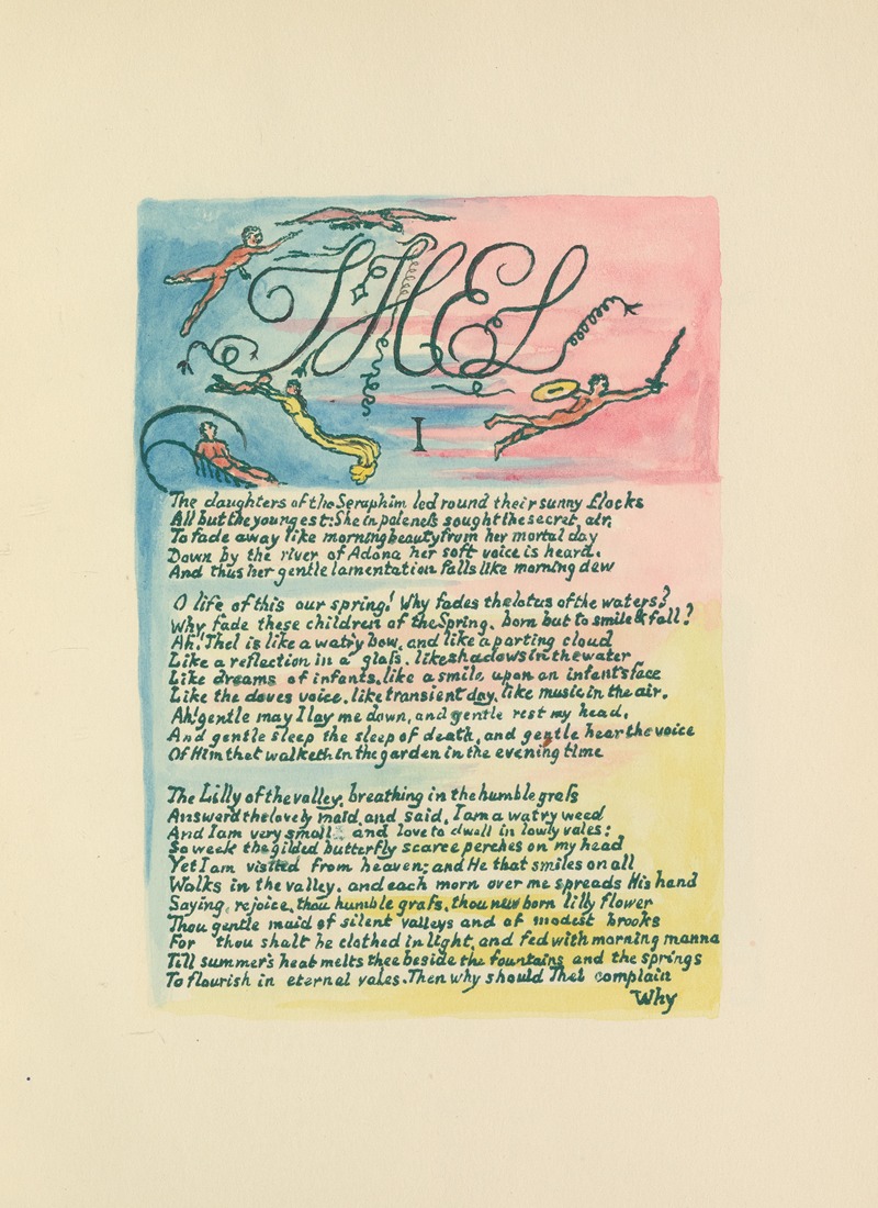 William Blake - The Book of Thel Pl.2