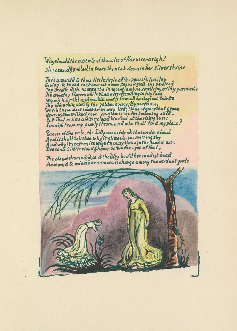 William Blake - The Book of Thel Pl.3