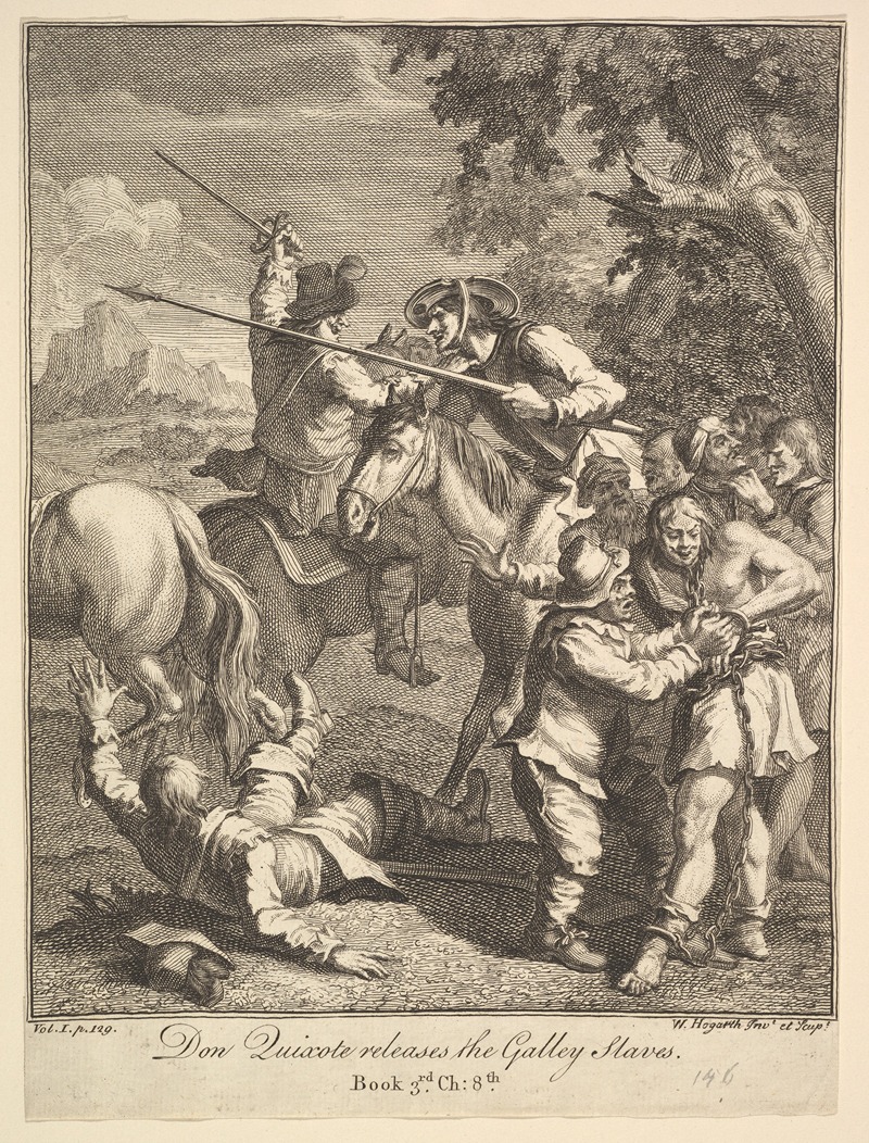 William Hogarth - Don Quixote releases the Galley Slaves