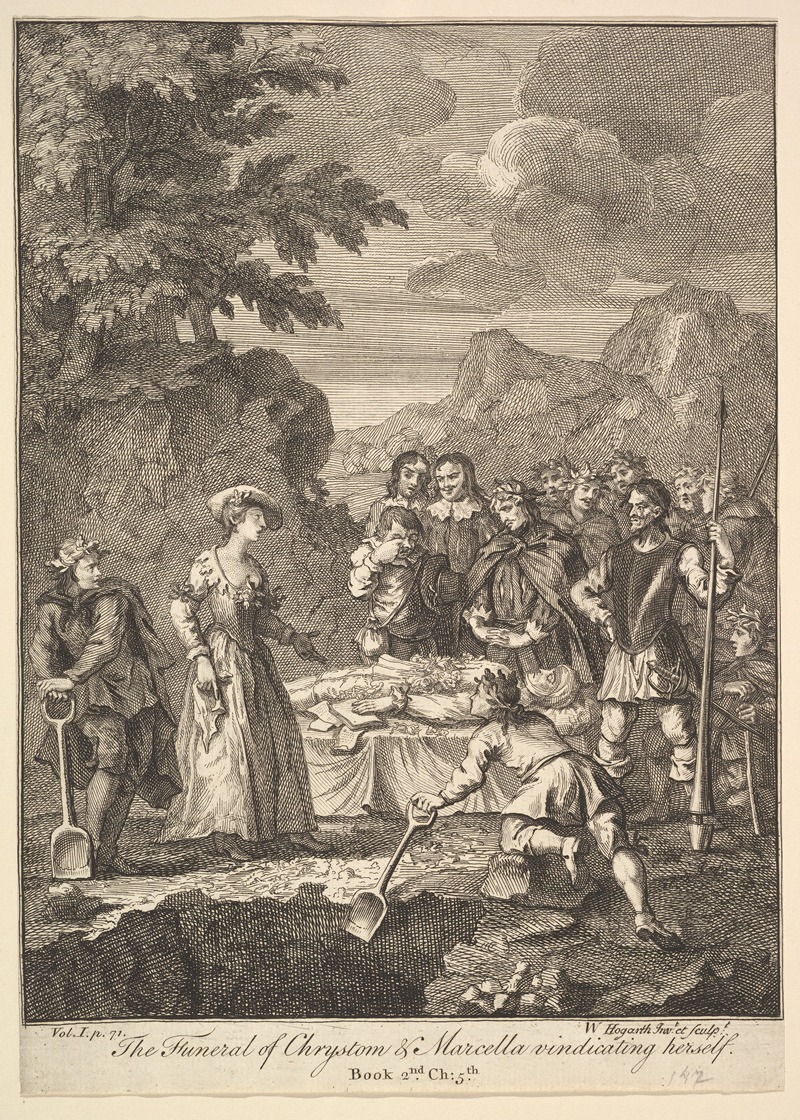 William Hogarth - The Funeral of Chrystom & Marcella vindicating herself