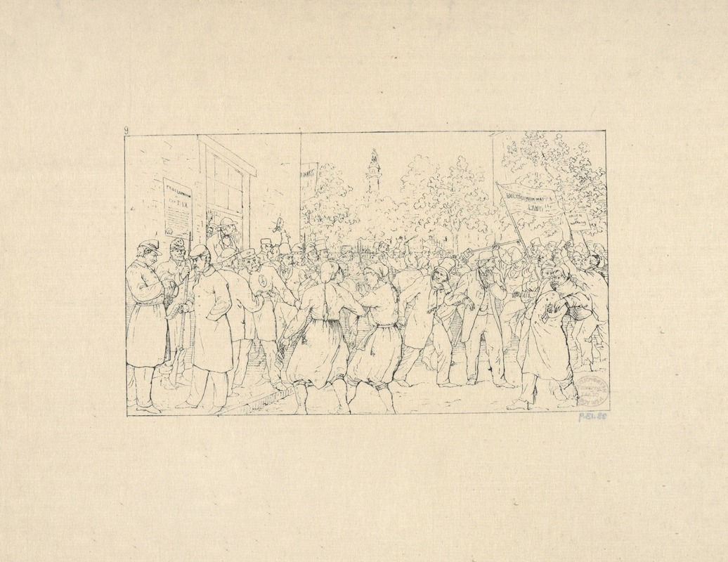 Adalbert John Volck - Election in Baltimore, November, 1862