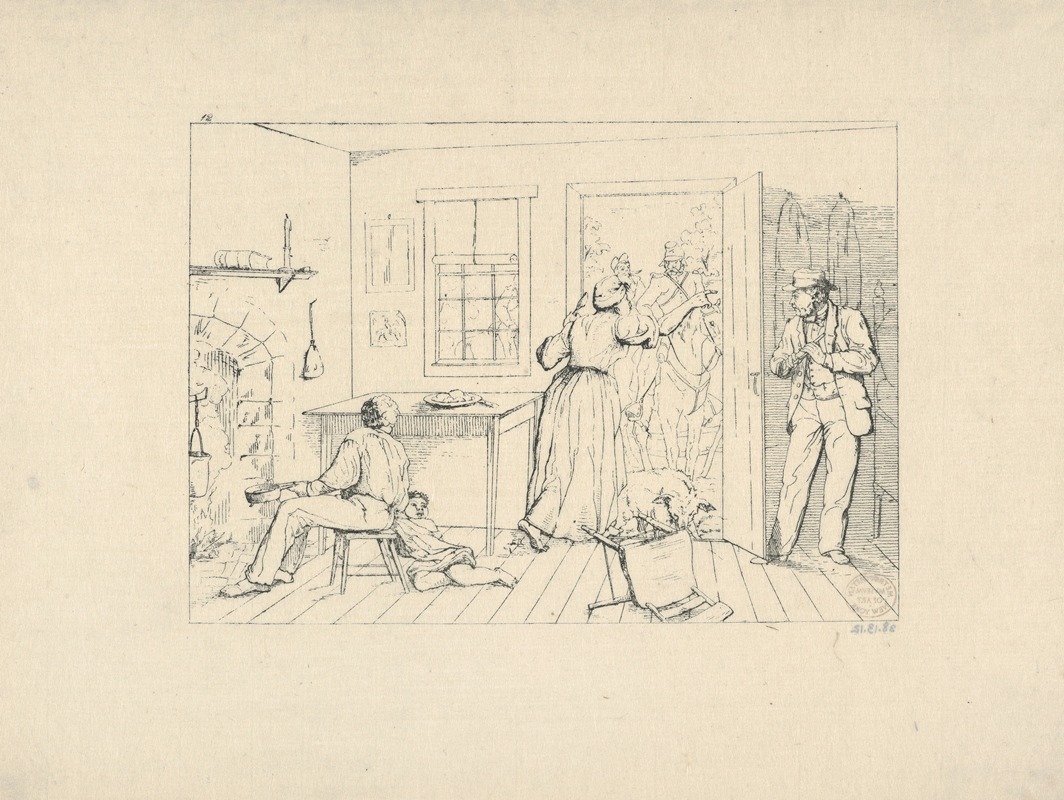 Adalbert John Volck - Enslaved Women Concealing their Master from a Search Party
