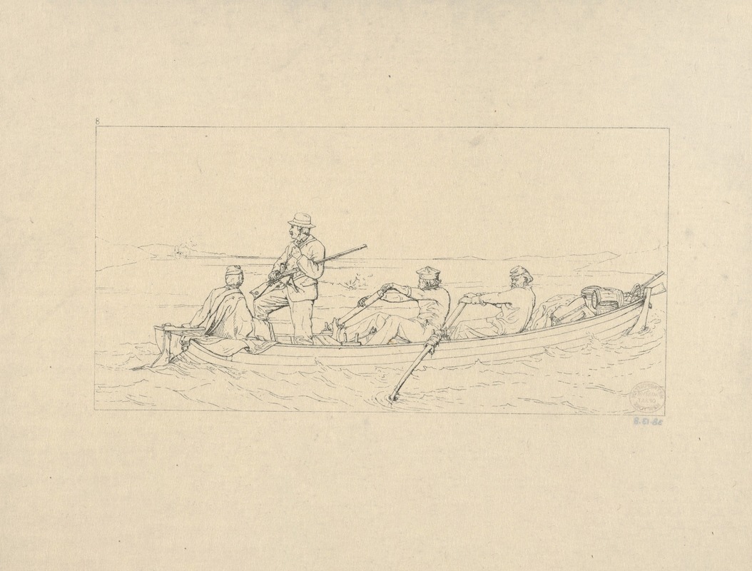 Adalbert John Volck - Marylanders Crossing the Potomac to Join the Southern Army