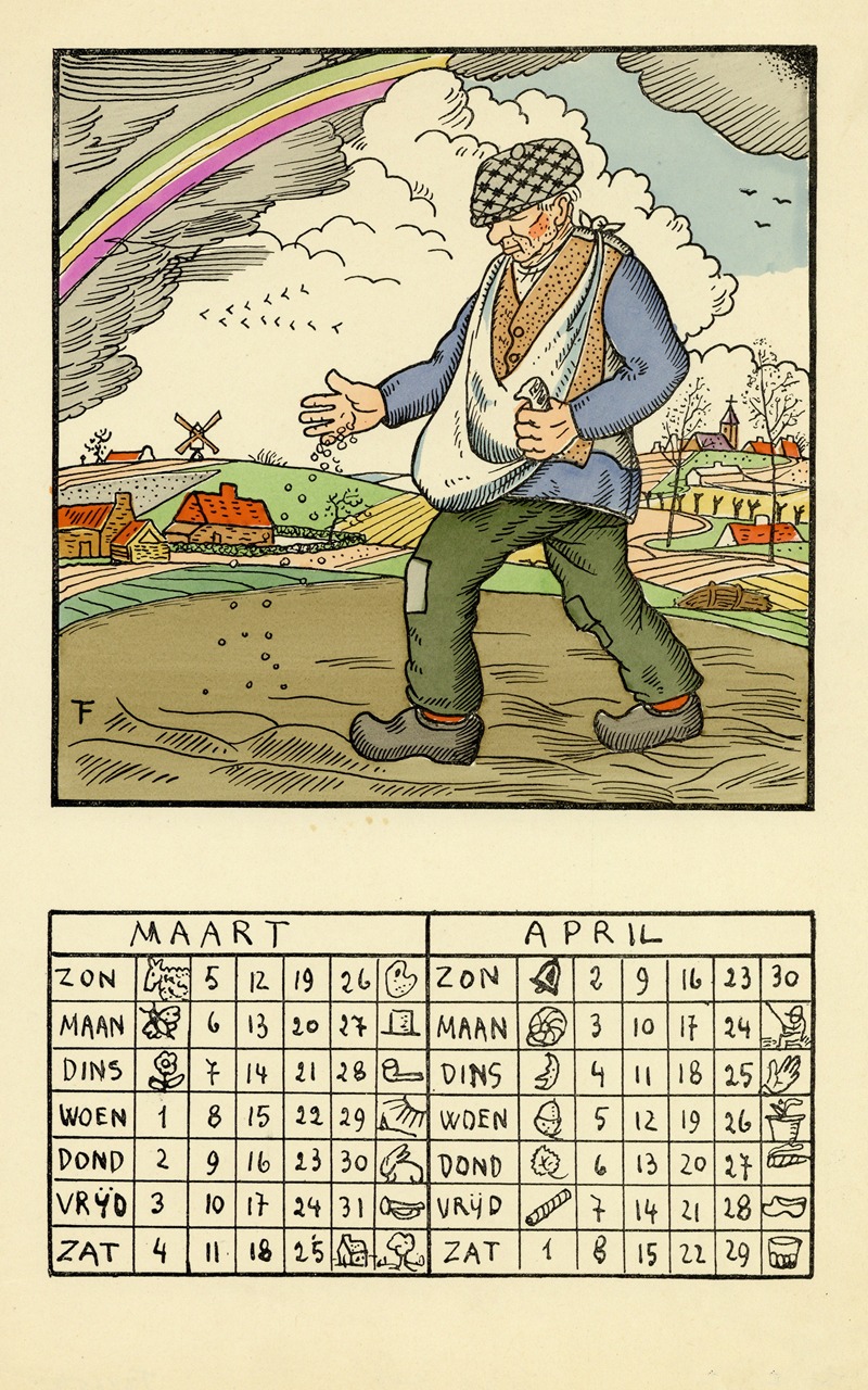Felix Timmermans - Pallieter calendar, Country Life, March-April 1933