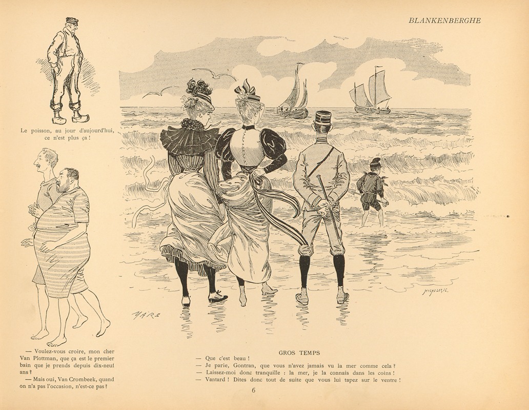 Mars (Maurice Bonvoisin) - Croquis de plage Pl.06