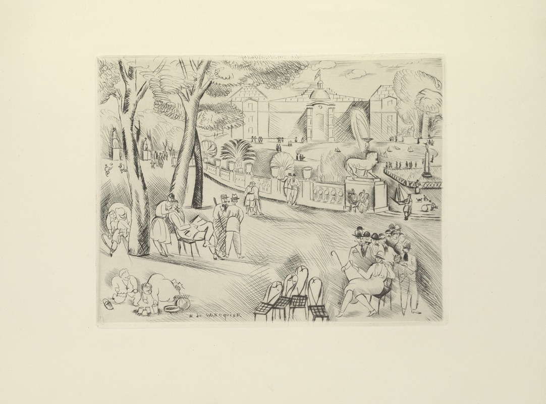 Paul Valéry - Henri de Waroquier – Jardin du Luxembourg