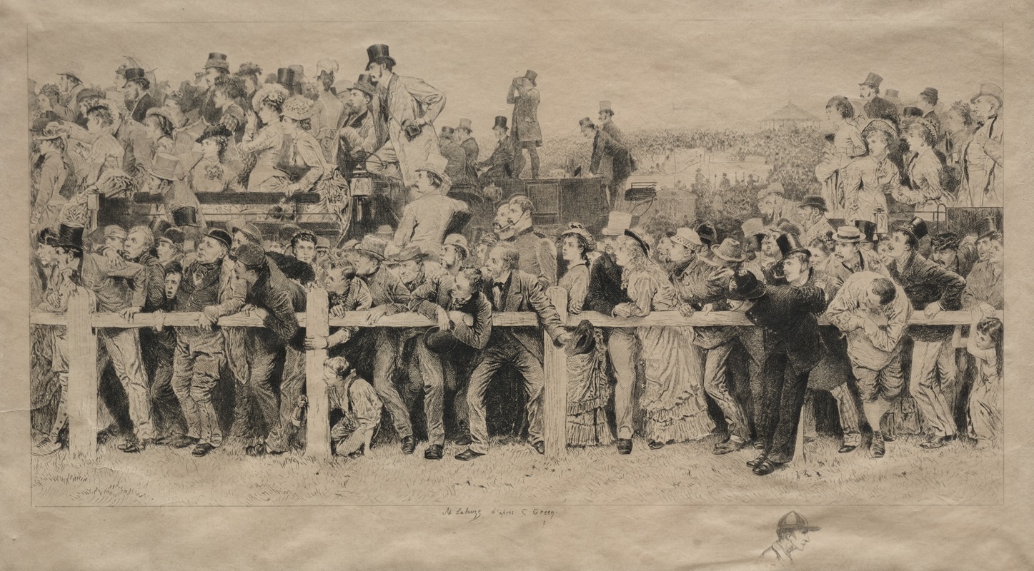 Adolphe Lalauze - A Scene at the Derby