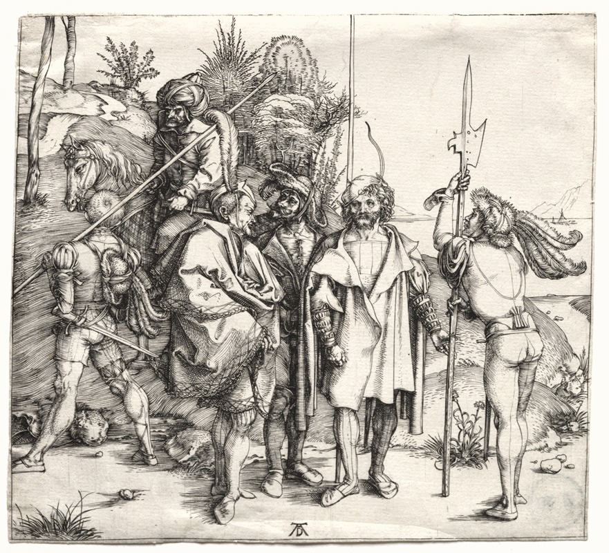 Albrecht Dürer - Five Soldiers and a Turk on Horseback
