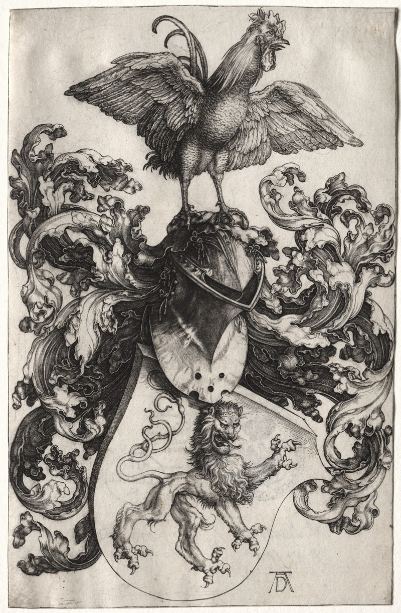Albrecht Dürer - The Coat of Arms with a Lion and Cock
