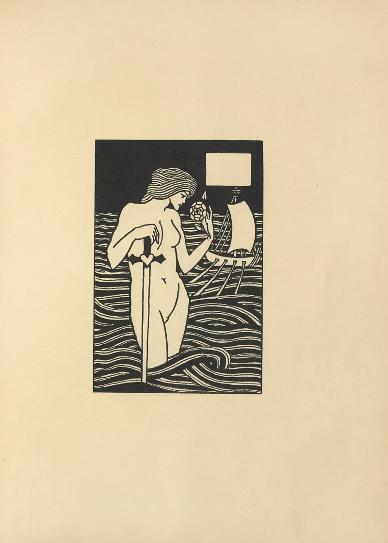 Aubrey Vincent Beardsley - Vignette From ‘Le Morte Darthur’