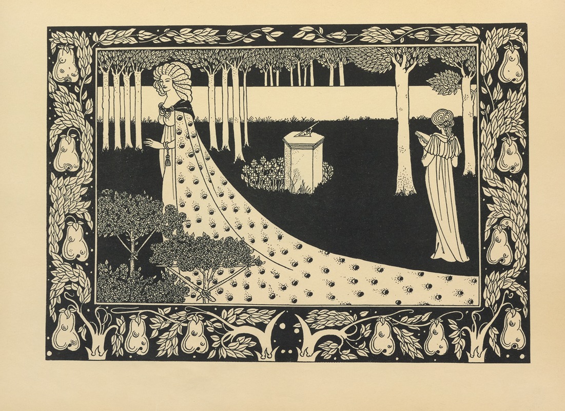Aubrey Vincent Beardsley - La Beale Isoud at Joyous Gard From ‘Le Morte Darthur’