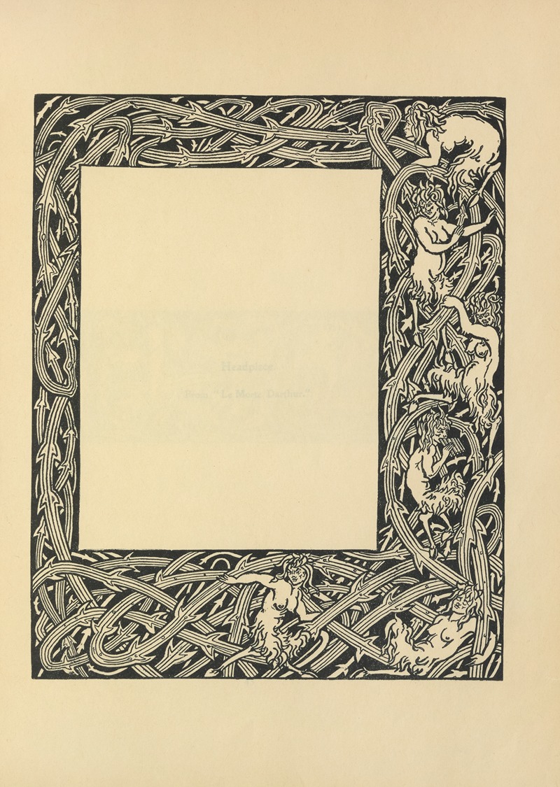 Aubrey Vincent Beardsley - Border Design From ‘Le Morte Darthur’