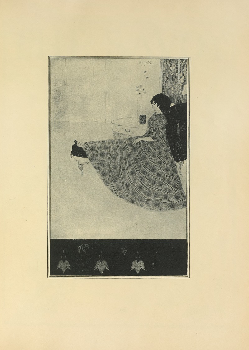 Aubrey Vincent Beardsley - Portrait of Madame Réjane