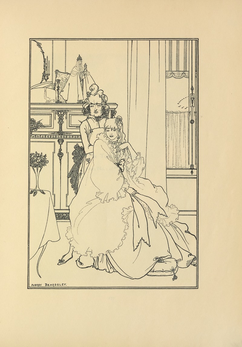 Aubrey Vincent Beardsley - The Coiffing From No. 3 of ‘The Savoy’