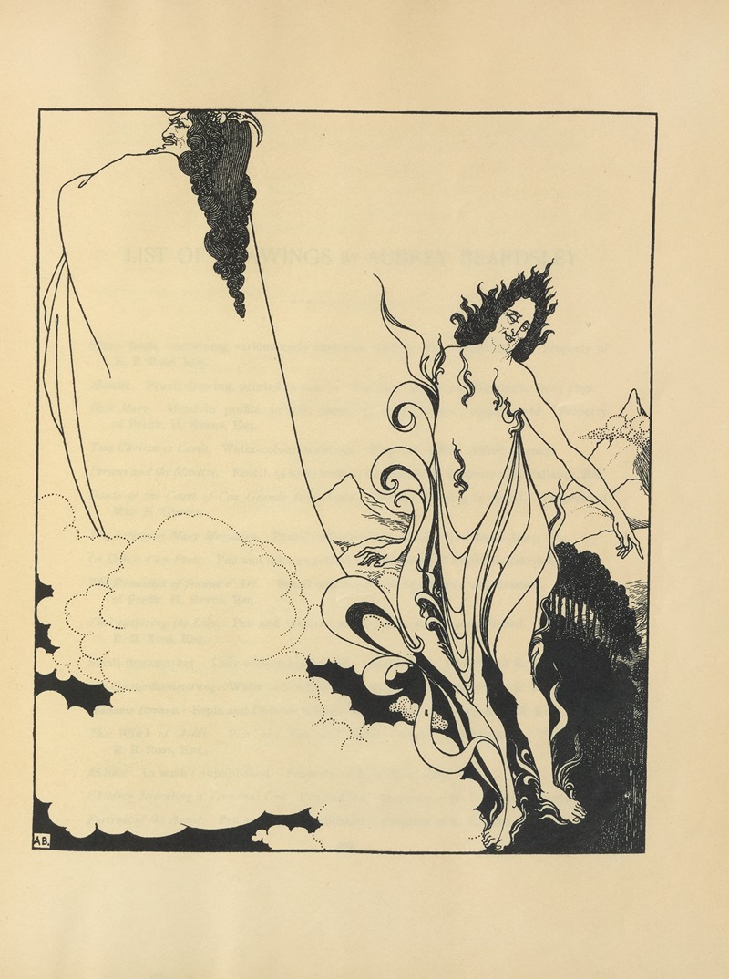 Aubrey Vincent Beardsley - The Fourth Tableau of the Rhinegold. Being the Cover Design for No. 6 of ‘The Savoy’