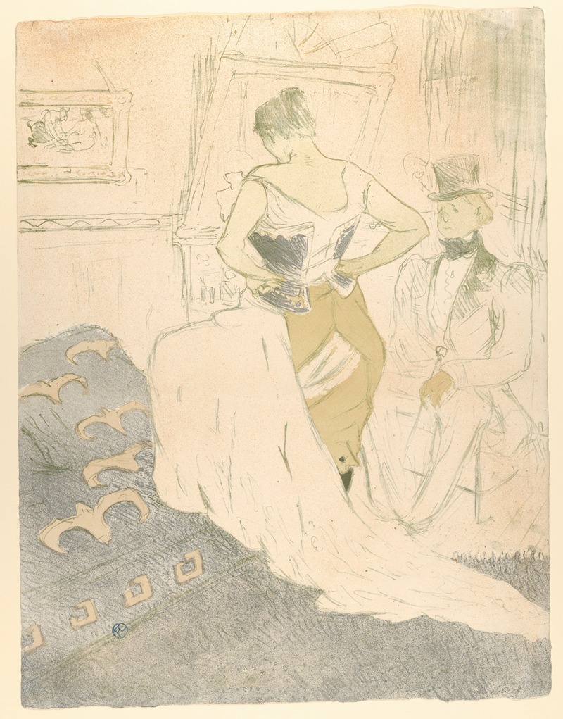 Henri de Toulouse-Lautrec - Fastening a Corset