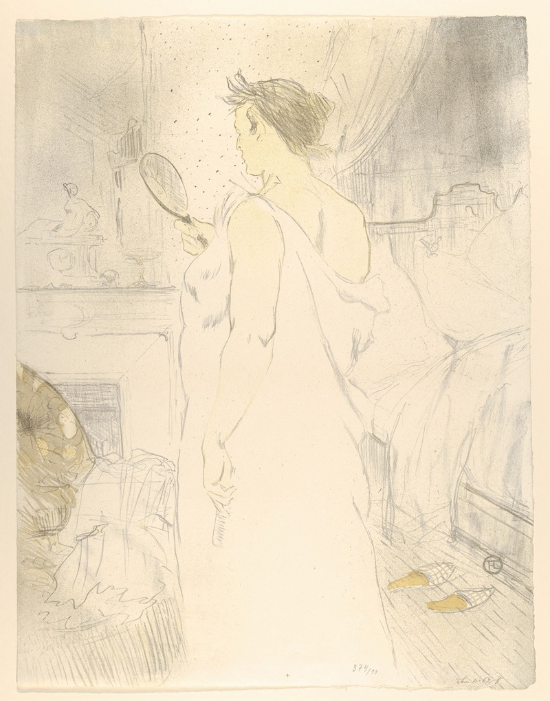 Henri de Toulouse-Lautrec - Looking in a Mirror