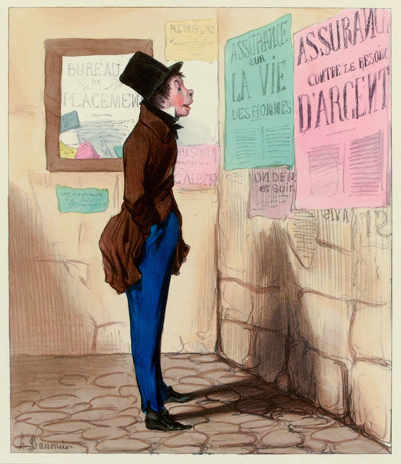 Honoré Daumier - Le gobe-mouches