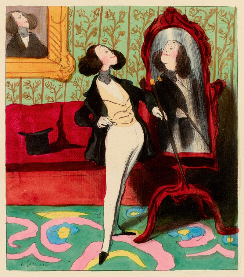 Honoré Daumier - Le narcisse