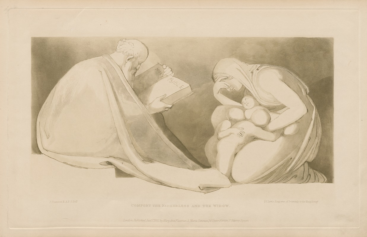 John Flaxman - Comfort the fatherless & the Widow