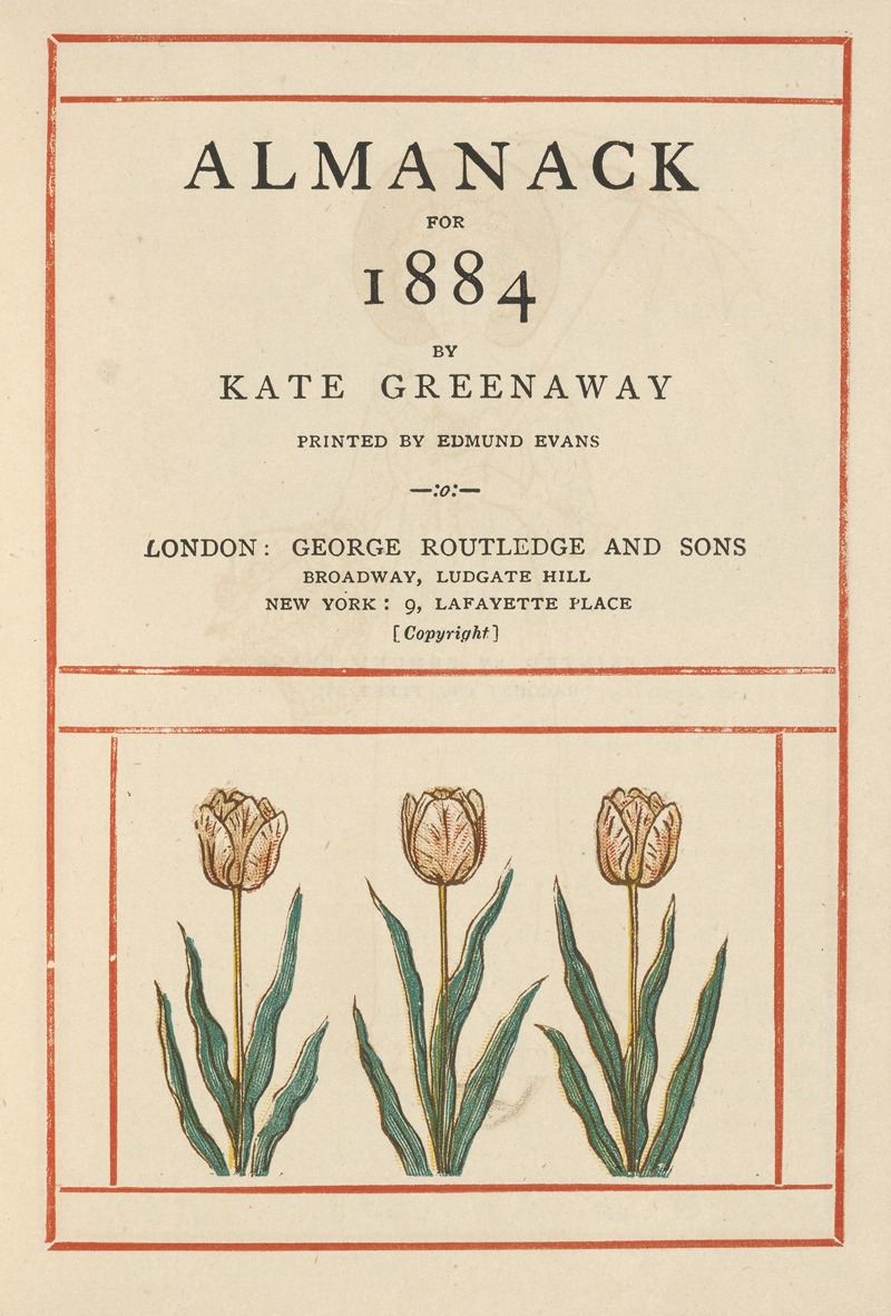 Kate Greenaway - Almanack for 1884
