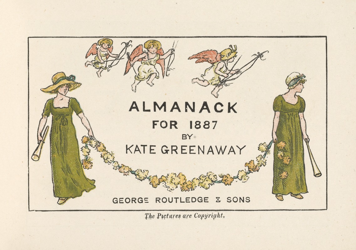 Kate Greenaway - Almanack for 1887 – Title