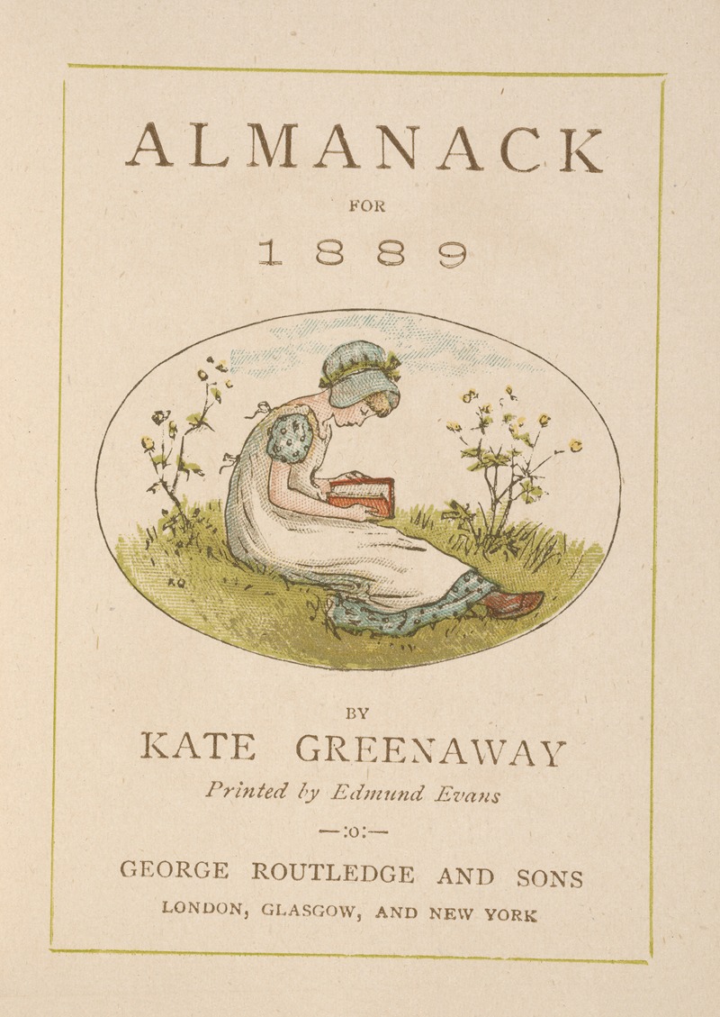 Kate Greenaway - 01 Almanack for 1889 – Title