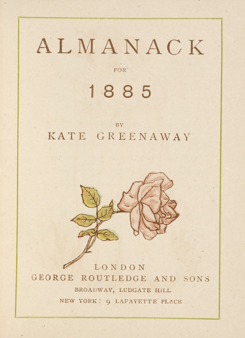Kate Greenaway - Almanack for 1885 – Title