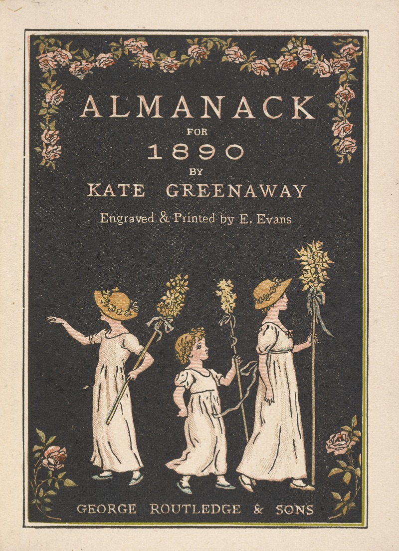 Kate Greenaway - Almanack for 1890 – Title