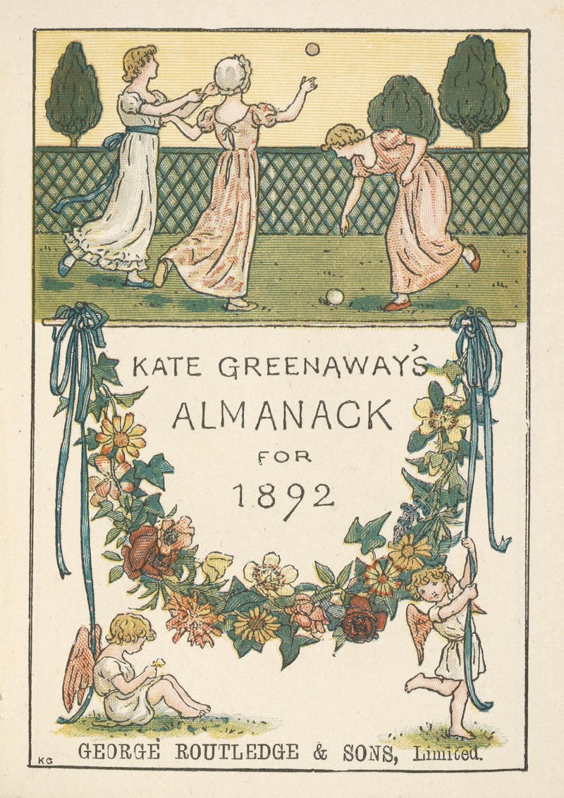 Kate Greenaway - Almanack for 1892 – Title