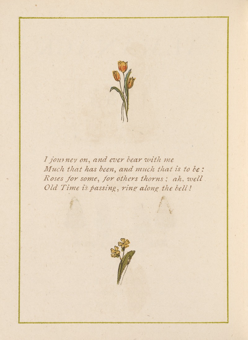 Kate Greenaway - I journey on, and ever bear with me…