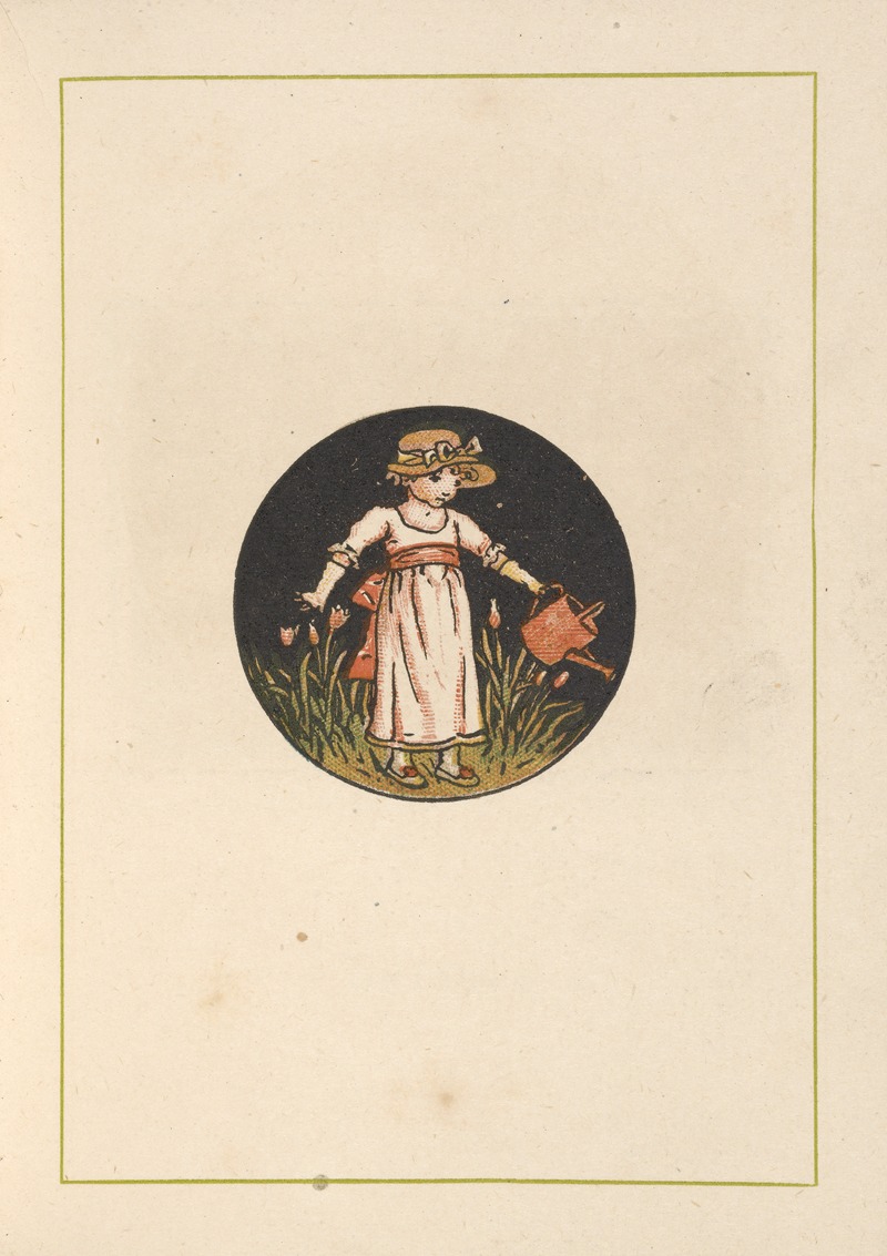 Kate Greenaway - Child with watering can