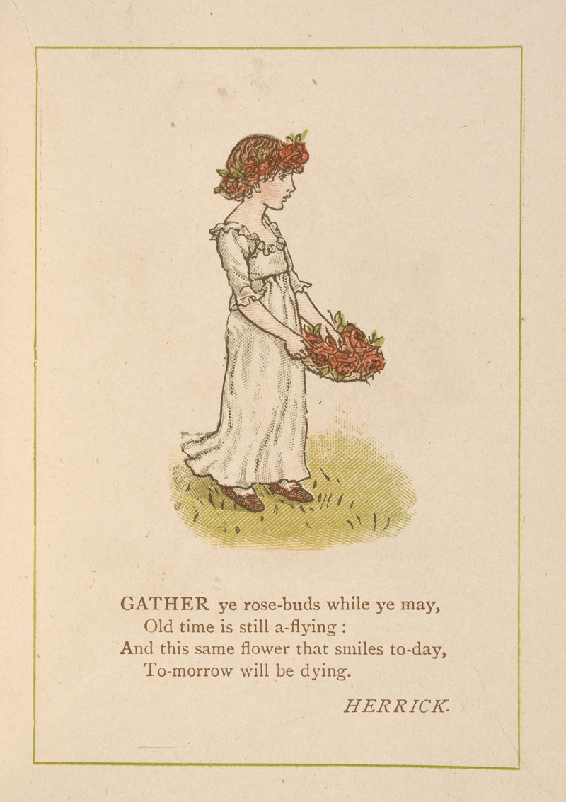 Kate Greenaway - Gather ye rose-buds while ye may…