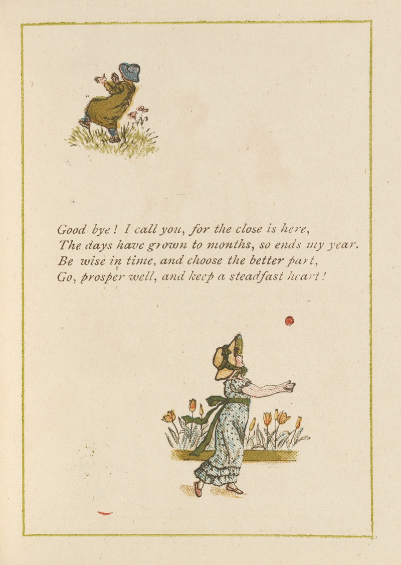 Kate Greenaway - Good bye! I call you, for the close is here…