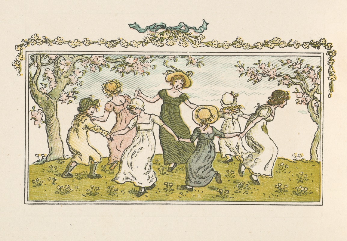 Kate Greenaway - Children holding hands