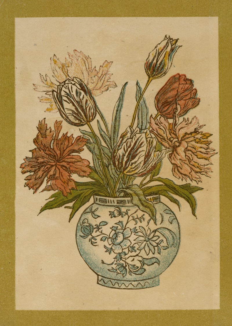 Kate Greenaway - Vase of flowers