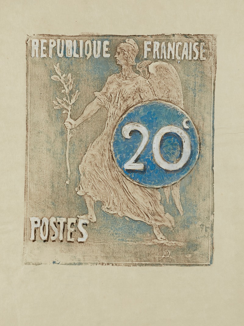 Pierre Roche - Esquisses de timbres pour un concours – 20 centimes