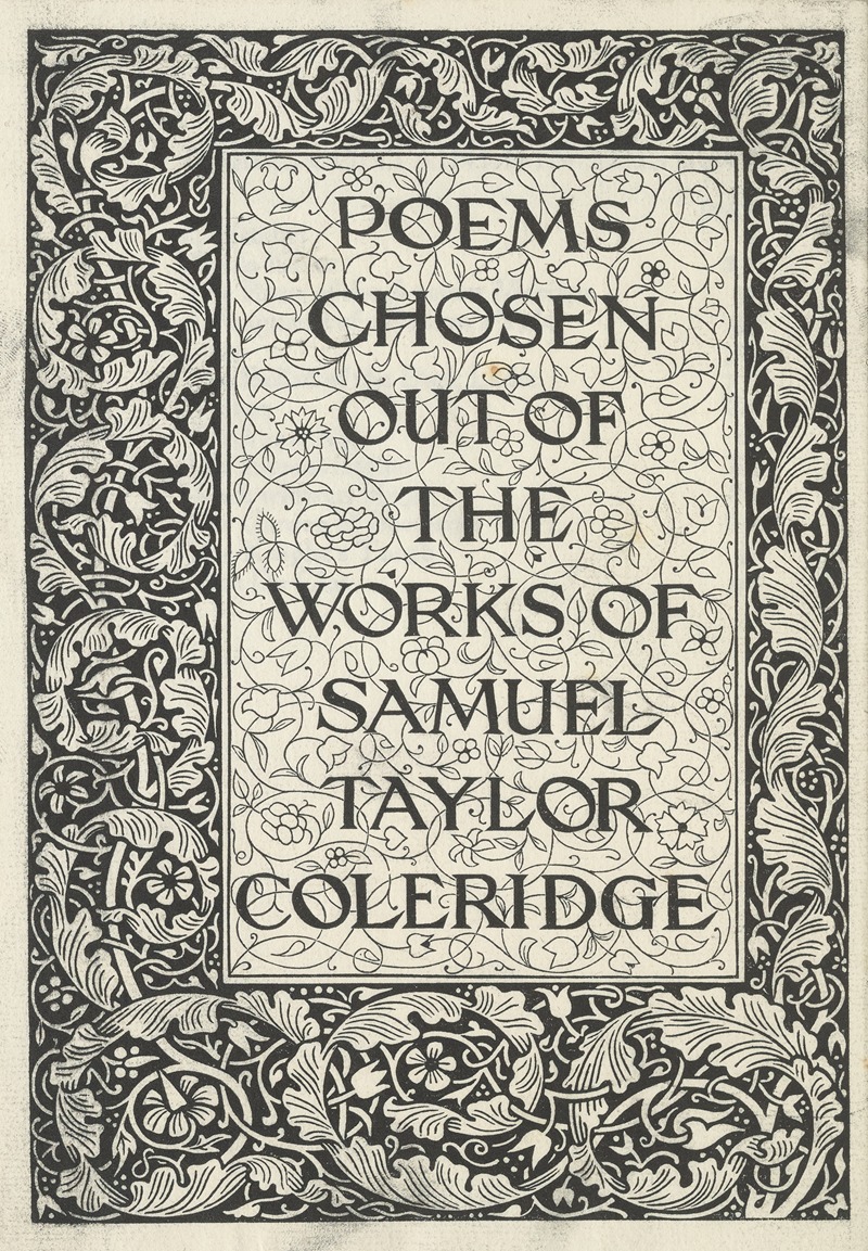 Sir Edward Coley Burne-Jones - Poems chosen out of the works of Samuel Taylor Coleridge – Titlepage