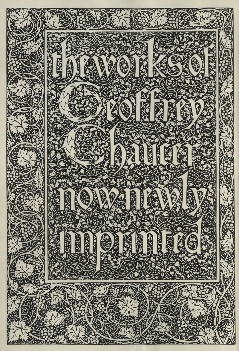 Sir Edward Coley Burne-Jones - The works of Geoffrey Chaucer Pl.01