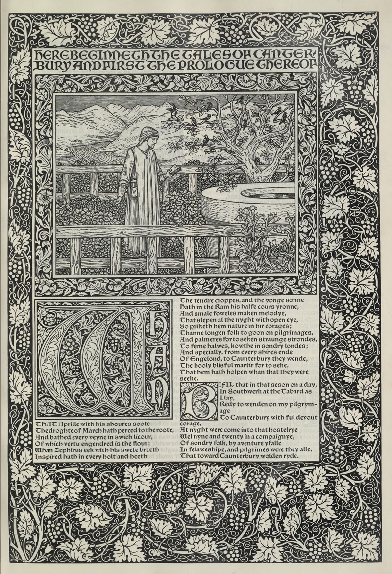 Sir Edward Coley Burne-Jones - The works of Geoffrey Chaucer Pl.02