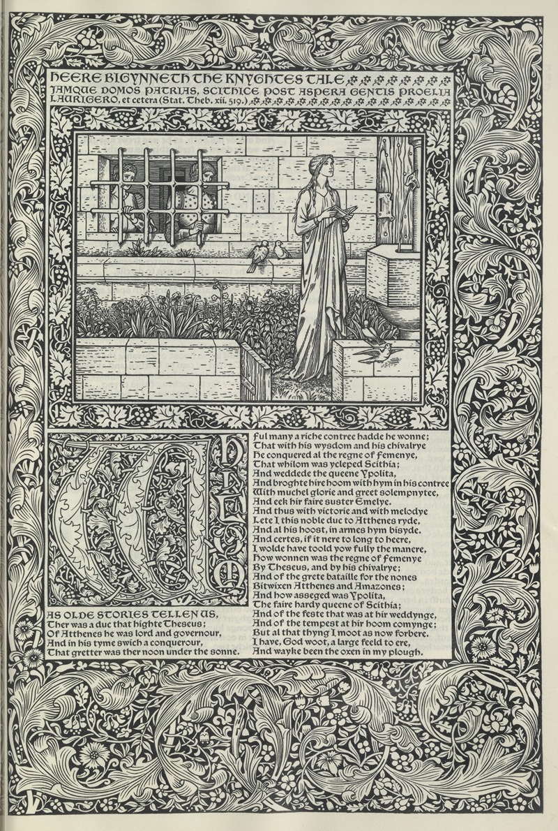 Sir Edward Coley Burne-Jones - The works of Geoffrey Chaucer Pl.03
