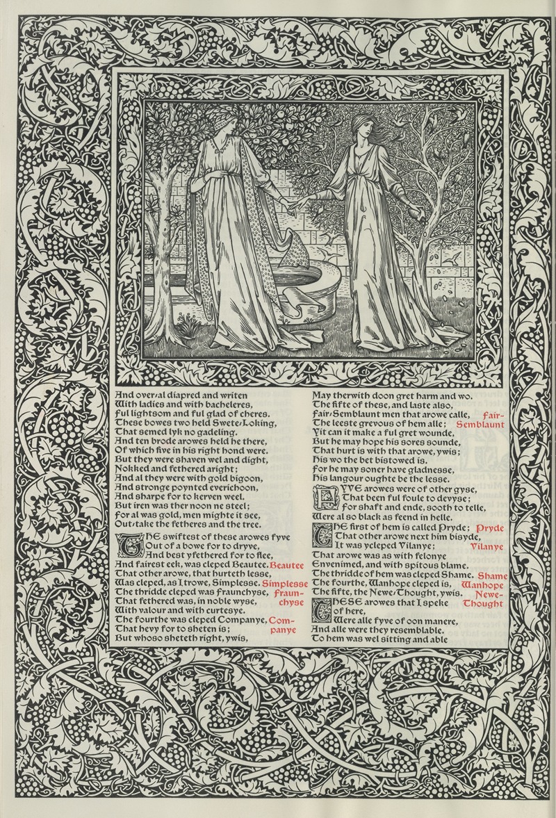 Sir Edward Coley Burne-Jones - The works of Geoffrey Chaucer Pl.38