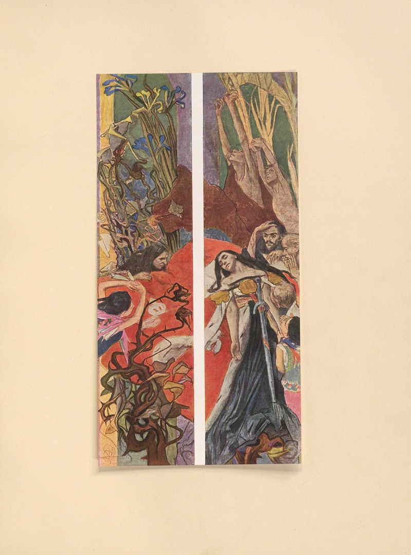 Stanisław Wyspiański - Polonja (dolna czesc kartonu na witraz dla Iwowskiej katedry)