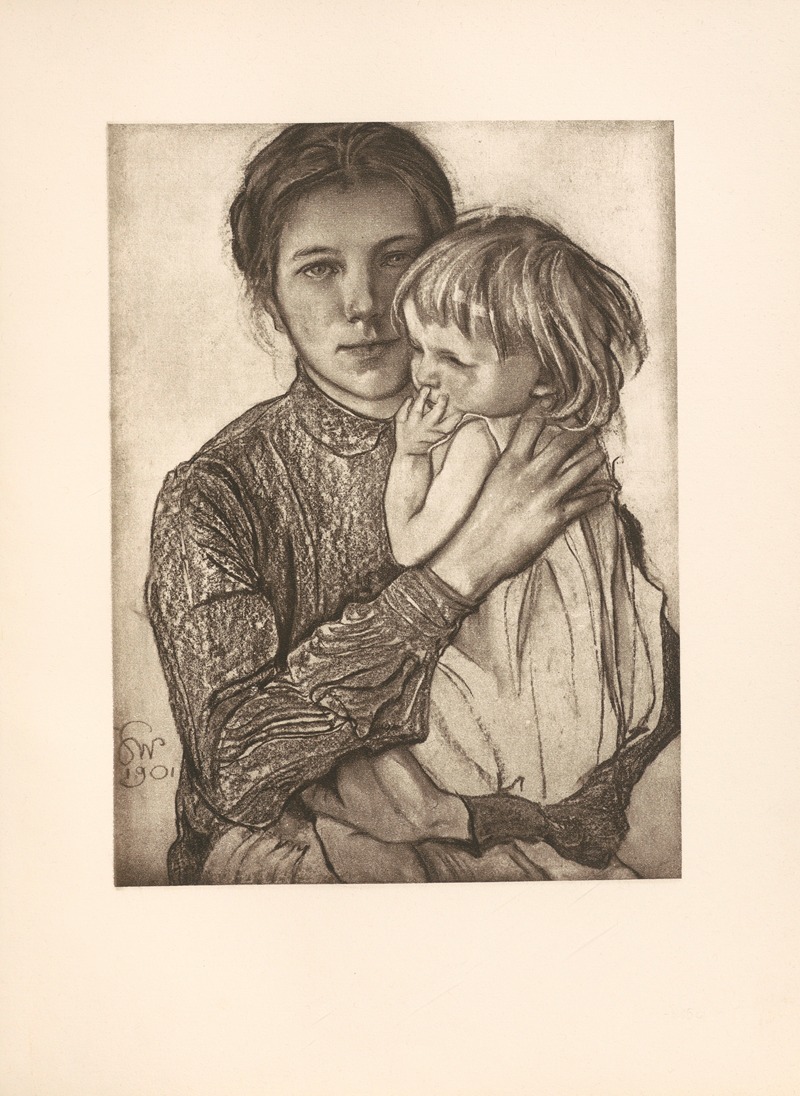 Stanisław Wyspiański - Kobieta z dziewczynka